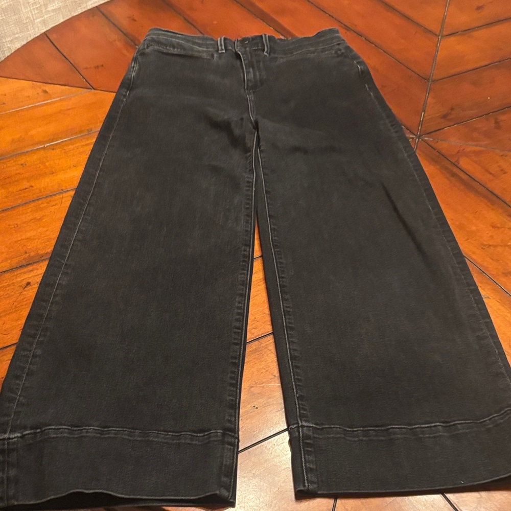 Ann Taylor Wide-Leg Black Jeans